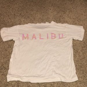 BRANDY MELVILLE White Malibu T-Shirt Size S